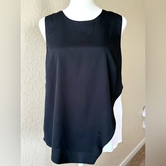Banana Republic Tops - Banana Republic Black & White Sleeveless Colorblock Top XS